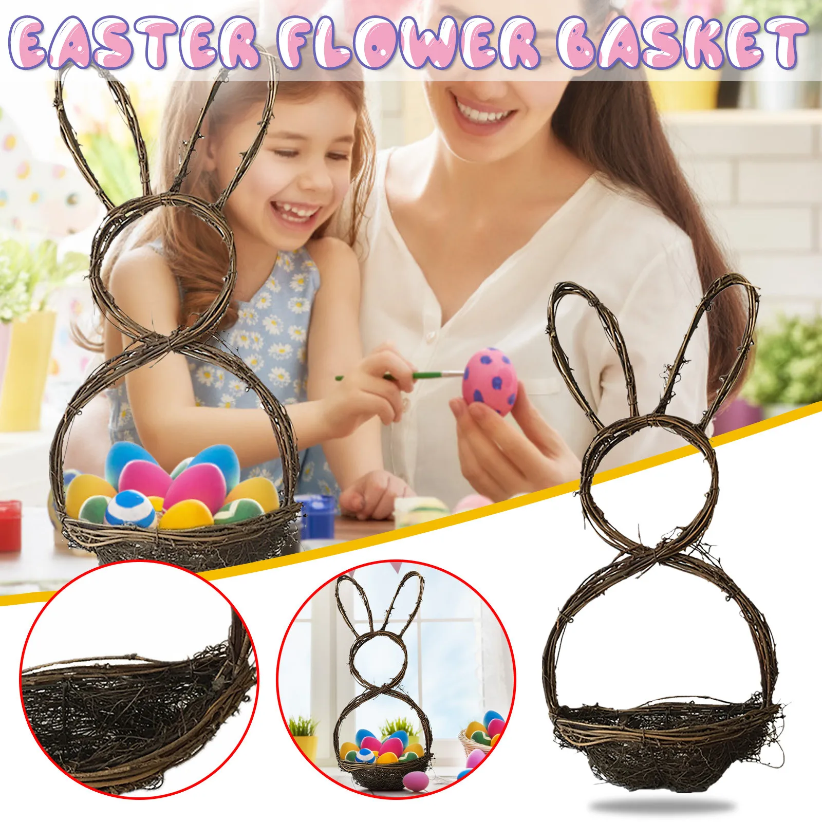 

Декоративные акценты, реквизит для дома в виде цветка, украшение, орнамент для хора стен из искусственного ротанга, Рождественское украшени...