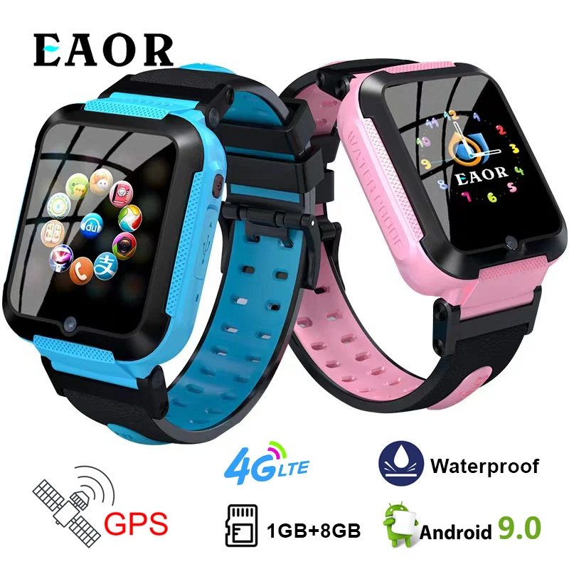 

EAOR E7 Kids Smart Watch 4G LTE Video Call WiFi Smartwatch IP67 Waterproof Android 9.0 1+8GB GPS Location Student Phone Watch