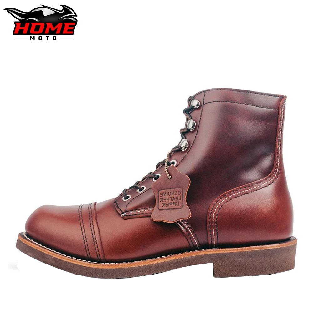 

Motorcycle Boots Waterproof Leather Moto Boots Men Motocross Boots Motorcycle Protection Men Road Street Casual Shoes