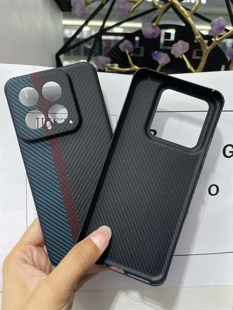 Фото Чехол для Xiaomi 14 Pro и Xiaomi14, арамидный противовзрывной защитный чехол из настоящего углеродного волокна для мобильного телефона, защитный чехол №4