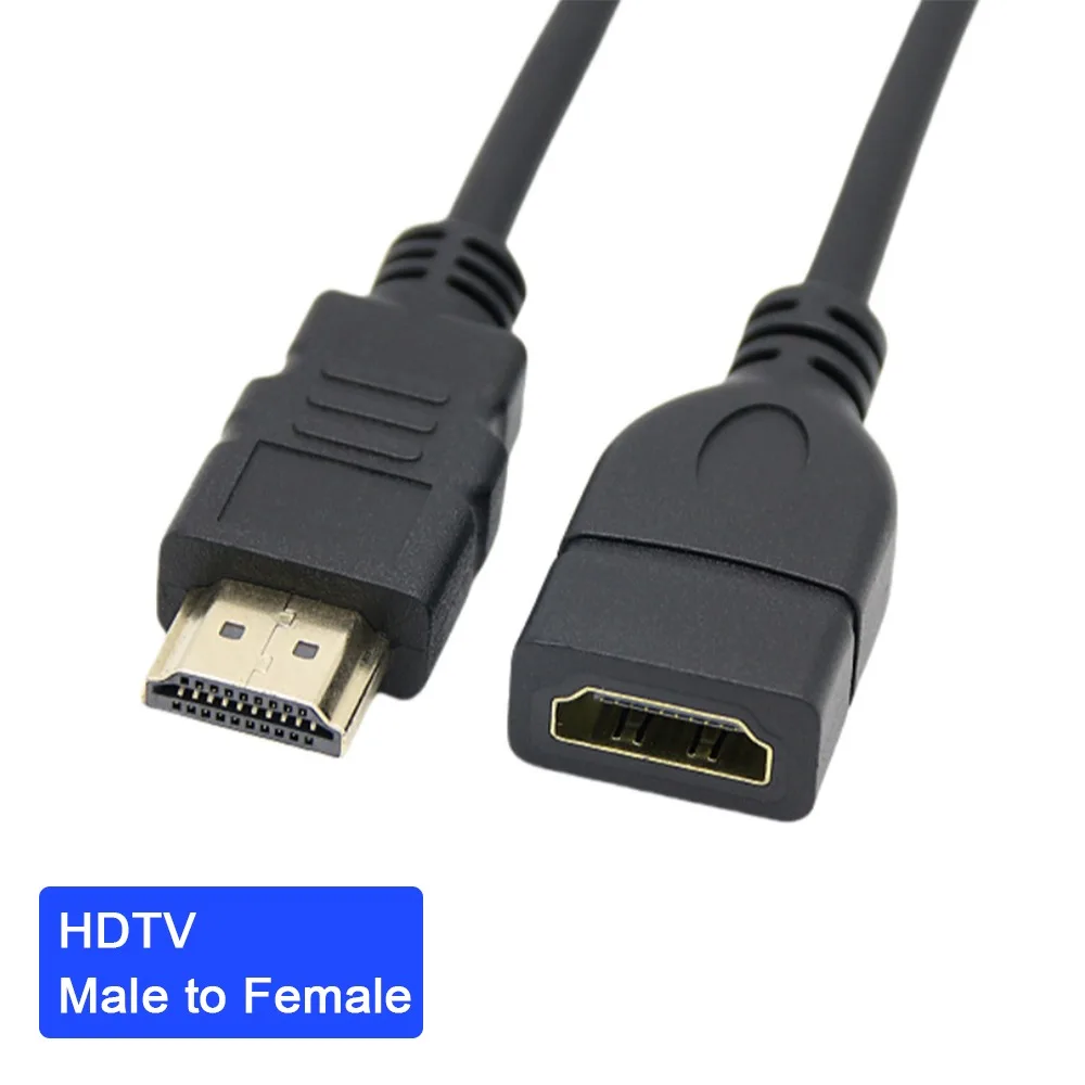 Фото HDMI-совместимый удлинительный кабель 2.0 (штекер-гнездо) 4K@60Hz Ultra HD 3D 1080P с Ethernet, позолоченный разъем, полностью медный сердечник №1
