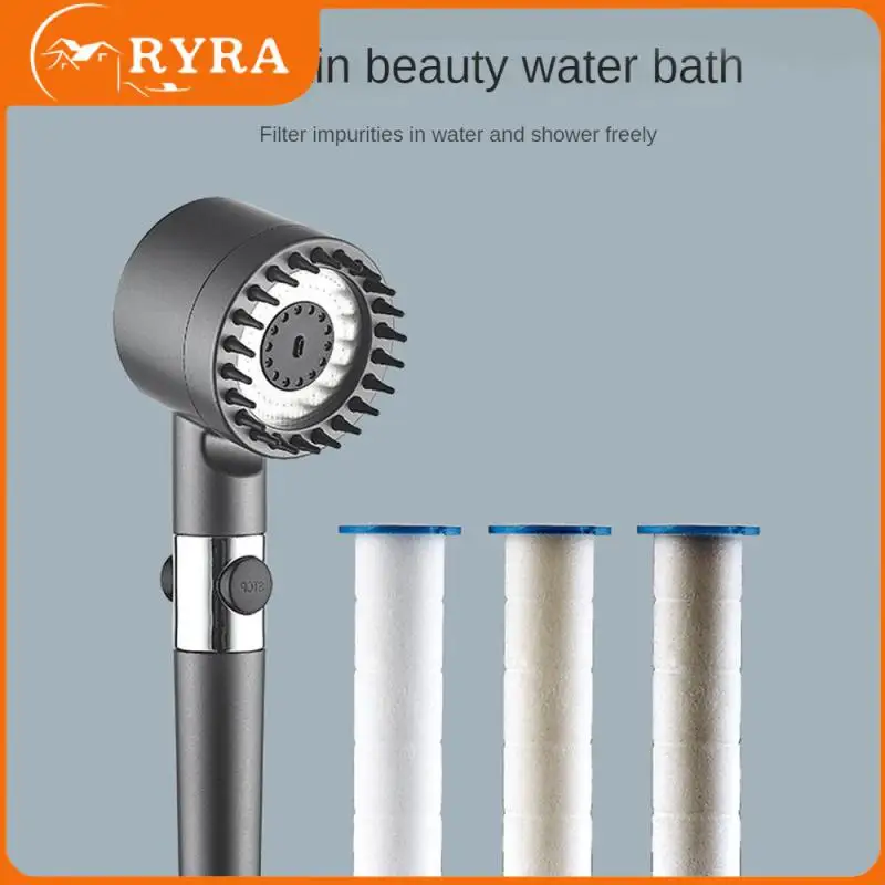 

Gun Grey High Pressure Shower Nozzle Abs Thickened Material Equipped With Filter Element Adjustable Shower Nozzle Shower Nozzle