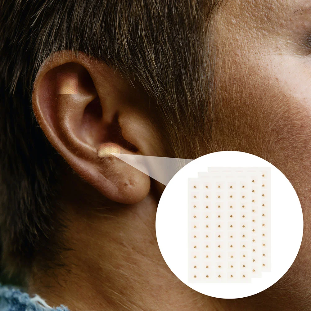 

Ear Acupressure Patches Stickers Acupoint Pressure Beads Patch Treatment Point Auricular Stimulate Care Self Sticker Kit Chart