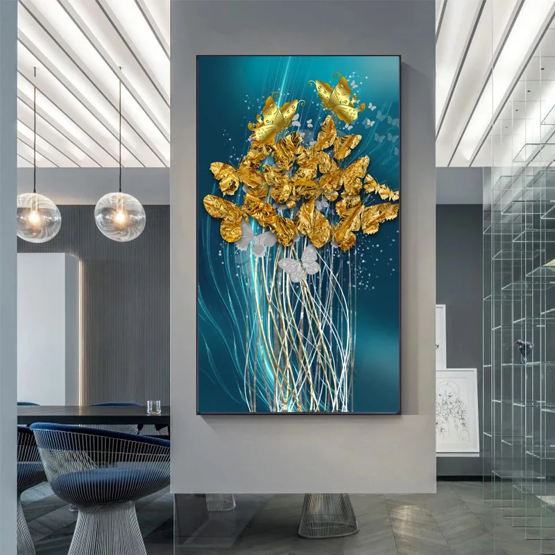 Абстрактный плакат с бабочками, декоративная картина, модные Плакаты для гостиной, печать на холсте, современное настенное украшение для дома