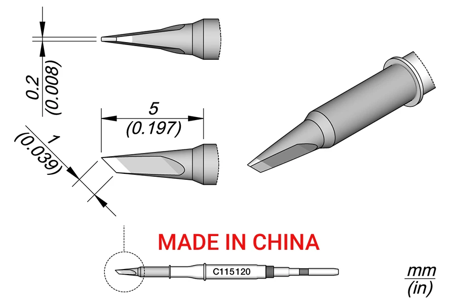 

Жало паяльника YUANPIN C115 для JBC C115124/126/128