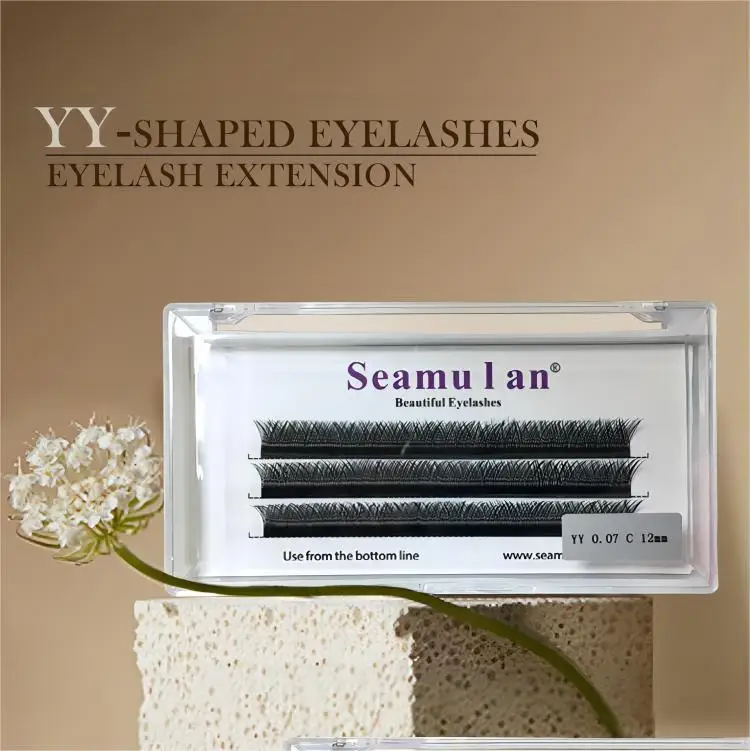 

Seamulan Y Shape Eyelashes for Eyelash Extensions High Quality PBT Artificial Eyelashes Natural Thick Volume Make Up for Women
