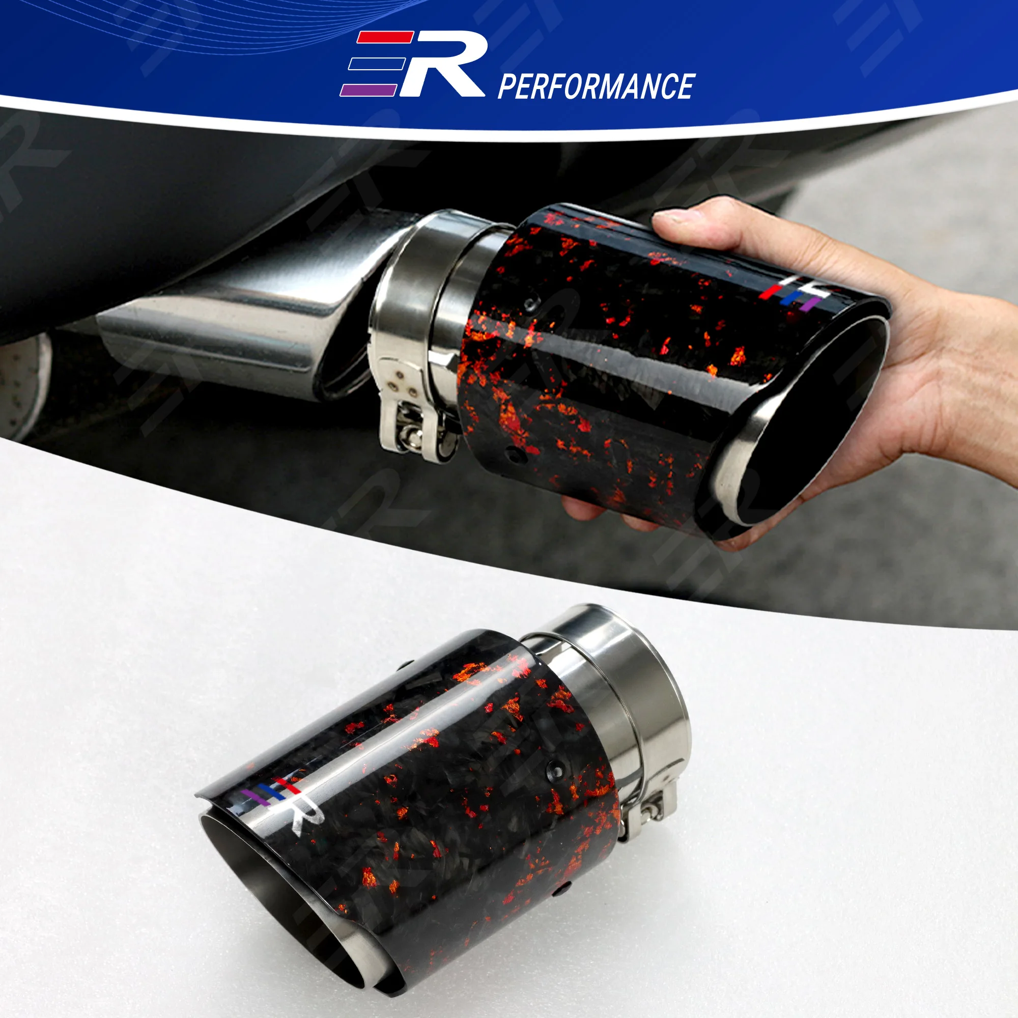 Оновленная фольга ER золотой кованый углеродный наконечник глушителя