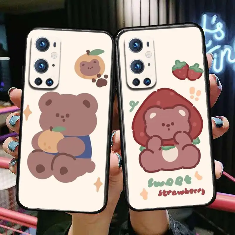 

Cute Bear Fruit Couple For OnePlus Nord N100 N10 5G 9 8 Pro 7 7Pro Case Phone Cover For OnePlus 7 Pro 1+7T 6T 5T 3T Case