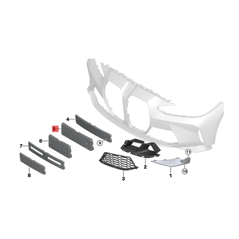 Держатель номерного знака на передней панели автомобиля 51118069434 Для BMW 3 4 серии G80