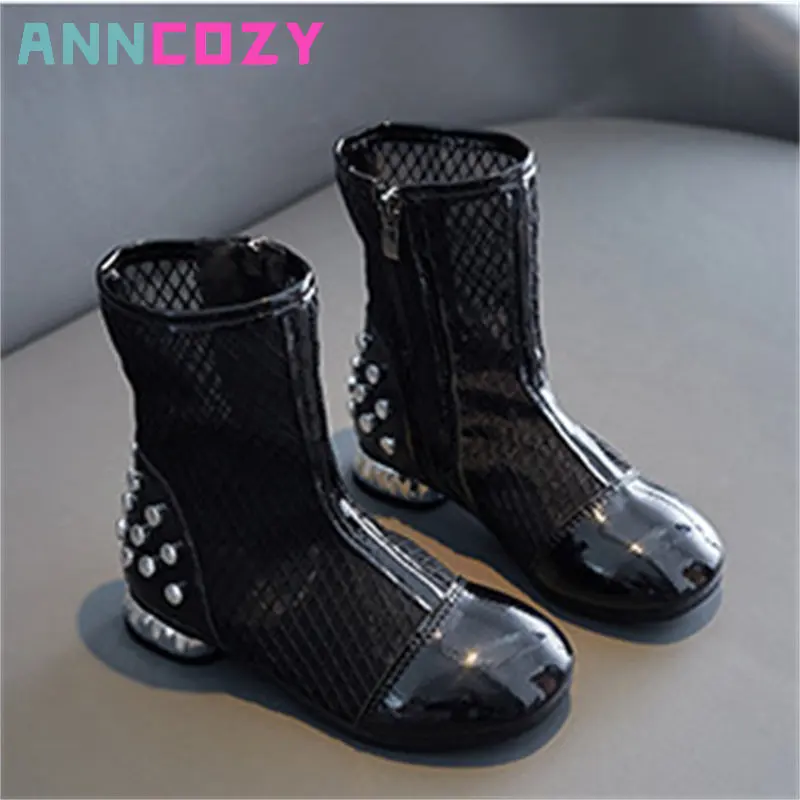 

Детские сандалии для девочек Новинка Лето 2022 стильные универсальные сетчатые туфли дышащая модная детская обувь римские туфли на низком каблуке