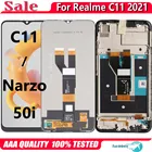 Оригинальный ЖК-дисплей для Realme C11 2021 RMX3231, сменный сенсорный экран, дигитайзер в сборе для Realme Narzo 50i RMX3235, ЖК-дисплей