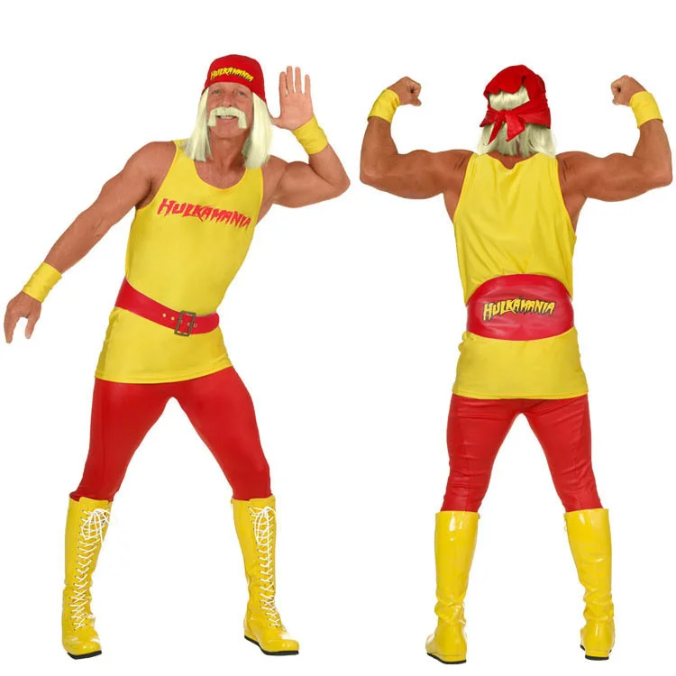 

Halloween Cosplay Costume Halloween Stage Performance Role Play Wrestler Uniform Men Costume Funny Fancy Dress Up