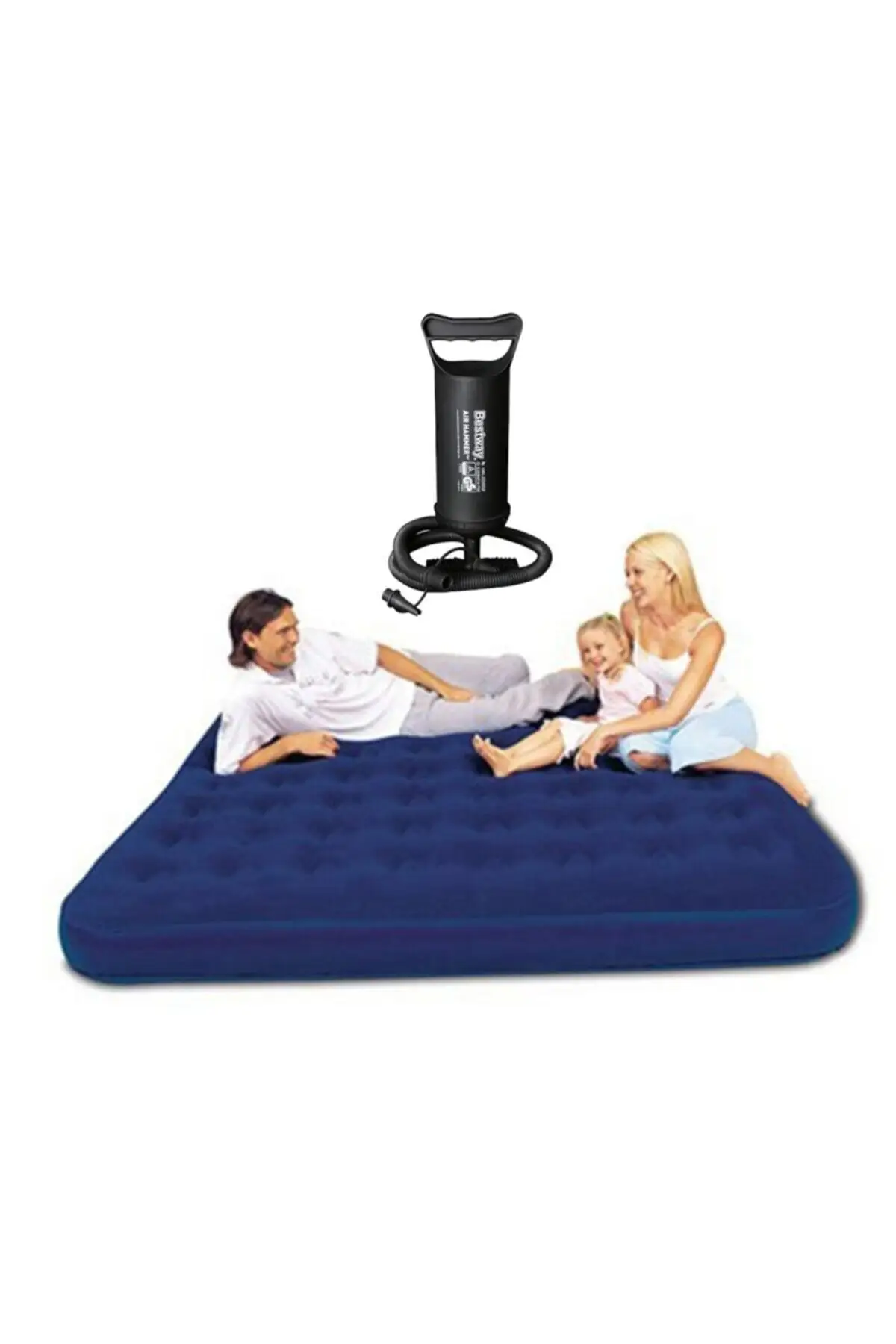 

Three Persons Inflatable Bed And Hand Pump 203x183x22cm