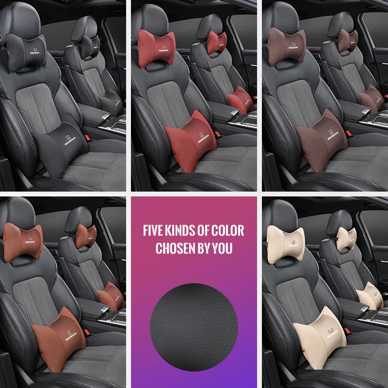 4 шт./компл. подголовник автомобиля из искусственной кожи для Honda Civic Accord CRV