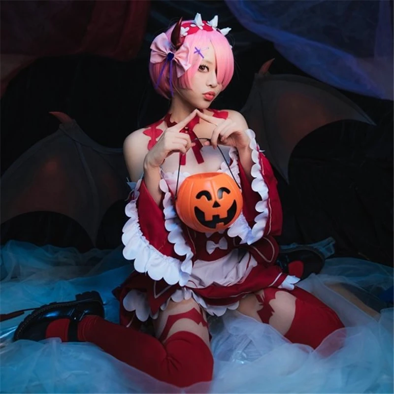 

Новый парик аниме Rem Ram Re:Zero Start Life in other World костюм горничной парик Косплей Костюм Хэллоуин реквизит аксессуары