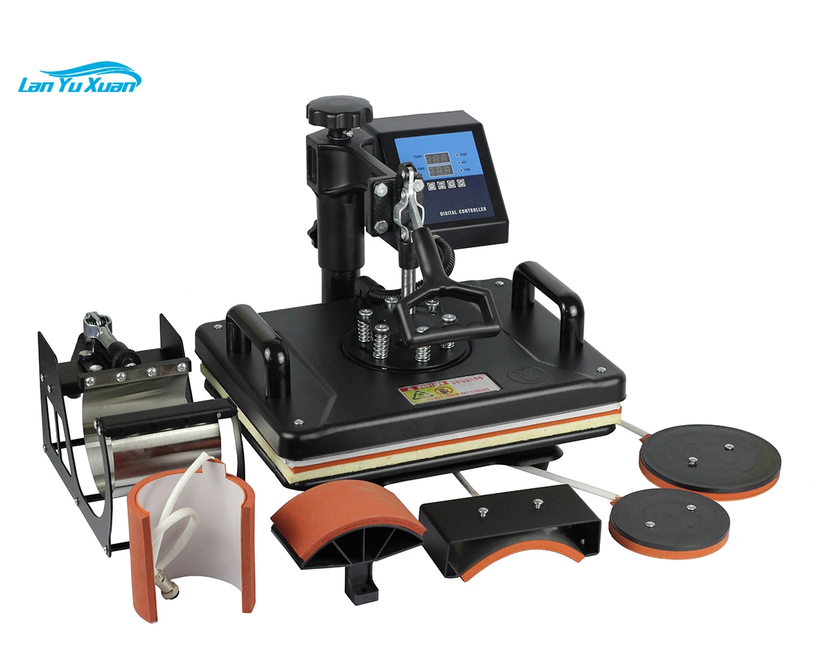

Factory direct low price commercial heat transfer equipment 5 in 1 t shirt printing machine for small business
