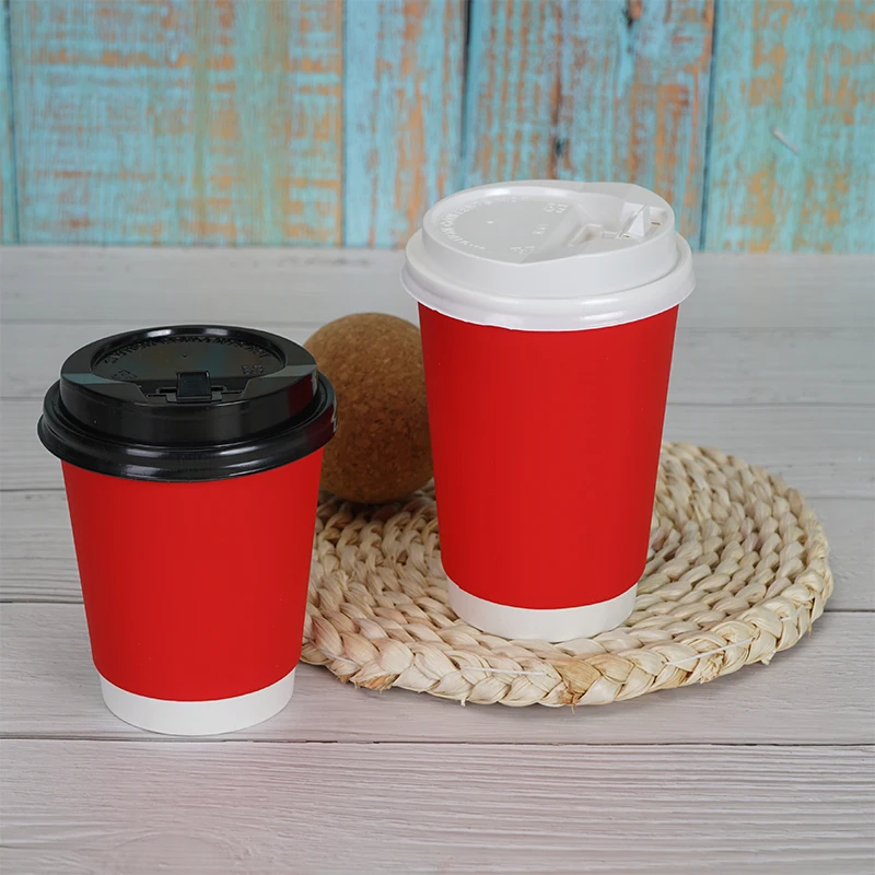 Custom biodegradable 6oz 8oz 9oz 12oz 16oz kraft paper Cups disposable Double Wall Coffee Paper Cup for hot drinks