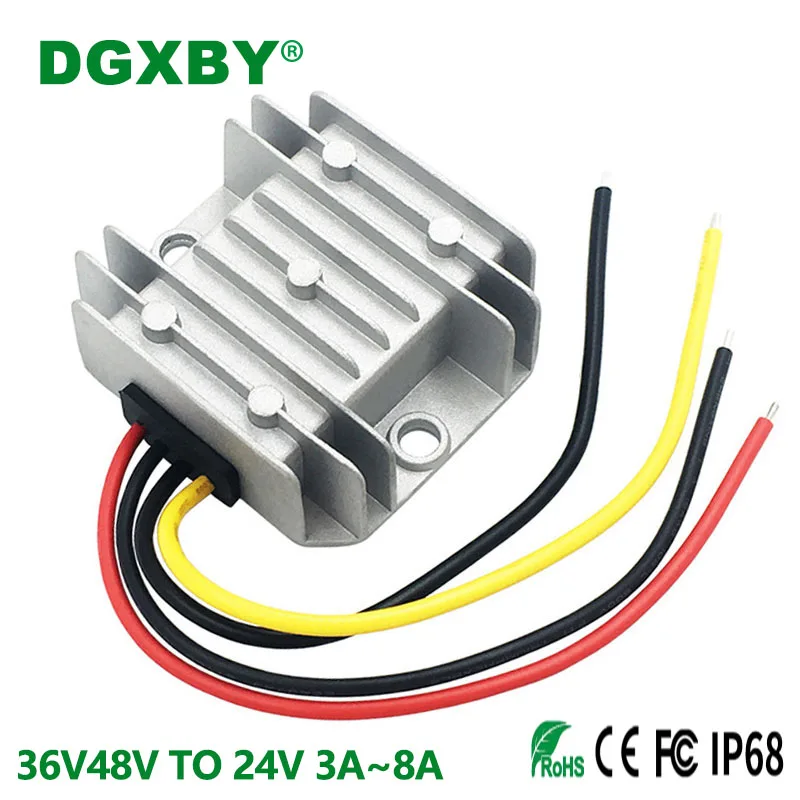DGXBY 36V48V до 24V 3A 5A 8A DC преобразователь регулятора мощности 30V ~ 60V до 24V 190W, понижающий модуль для автомобиля, сертификация CE RoHS FCC