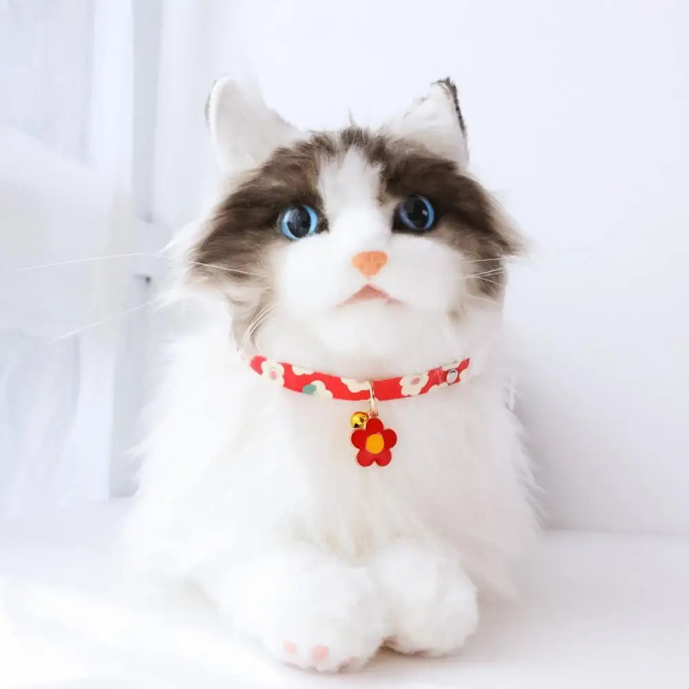 

Dogs Collar Flower Pattern Adjustable Polyester Kitty Neck Collar Pet Accessories