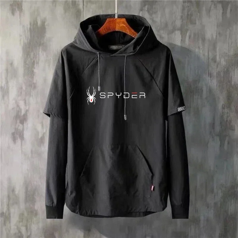 2024 одежда SPYDER Роскошная Одежда с украшениями осенняя мужская футболка длинным