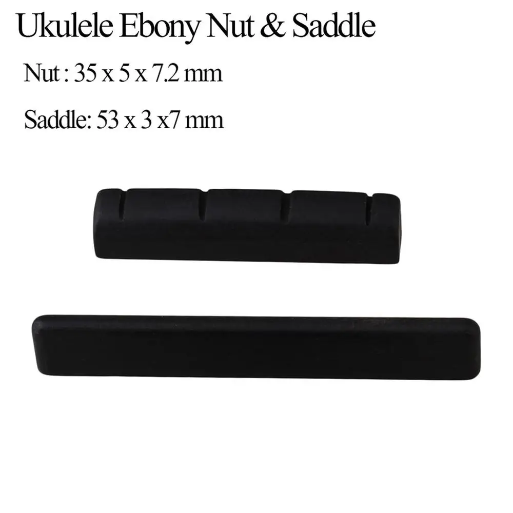

Ukulele Ebony Nut Saddle Set Guitar Bridge Nut Saddle Repair Replacement Musical Instrument Accessories