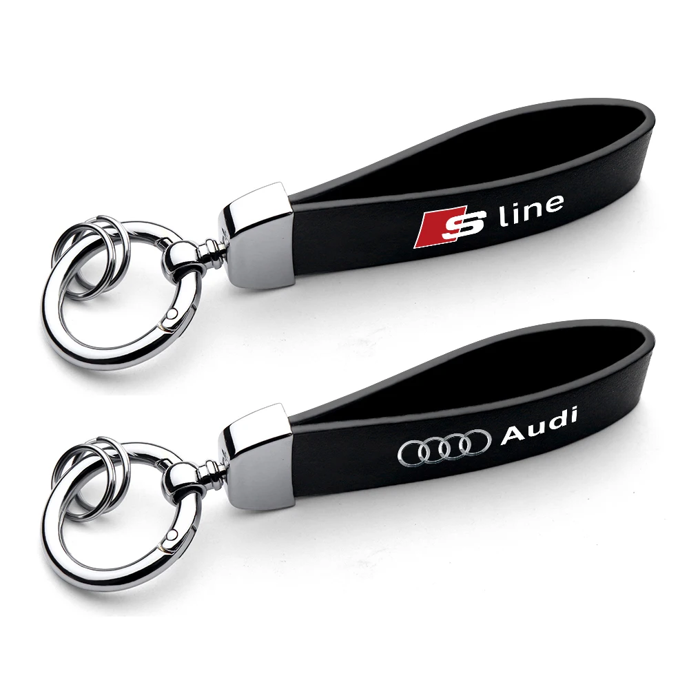 Кожаный автомобильный брелок для ключей Audi A3 A4 A4L A5 B3 B4 B5 B6 B7 B8 RS3 Quattro C5 C6 C7 S5 S6 S7 S8