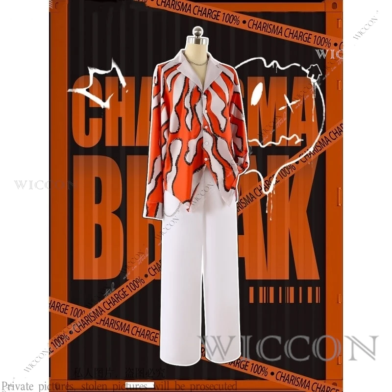 CHARISMA Косплей Костюм Очки Charisma Cos House Order Женщина Мужчина Рубашка + Брюки Ожерелье