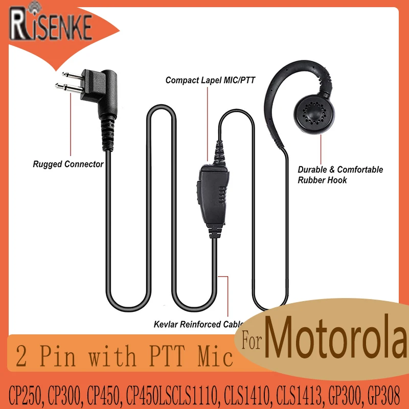 Гарнитура RISENKE рация наушник с микрофоном для Motorola CP250 CP300 CP450 CP450LSCLS1110 CLS1410 CLS1413 GP300