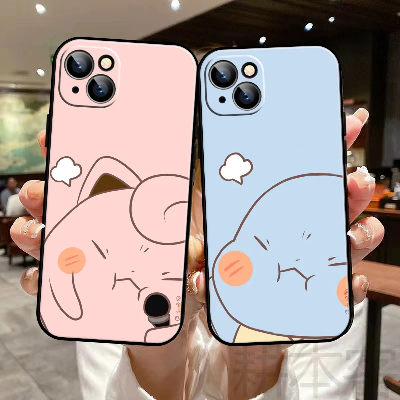 

Cartoon Pokémon Phone Case For Funda iPhone 13 11 Pro Max 12 Mini X XR XS Max 6 6s 7 8 Plus SE 2020 Black Etui Celular Carcasa