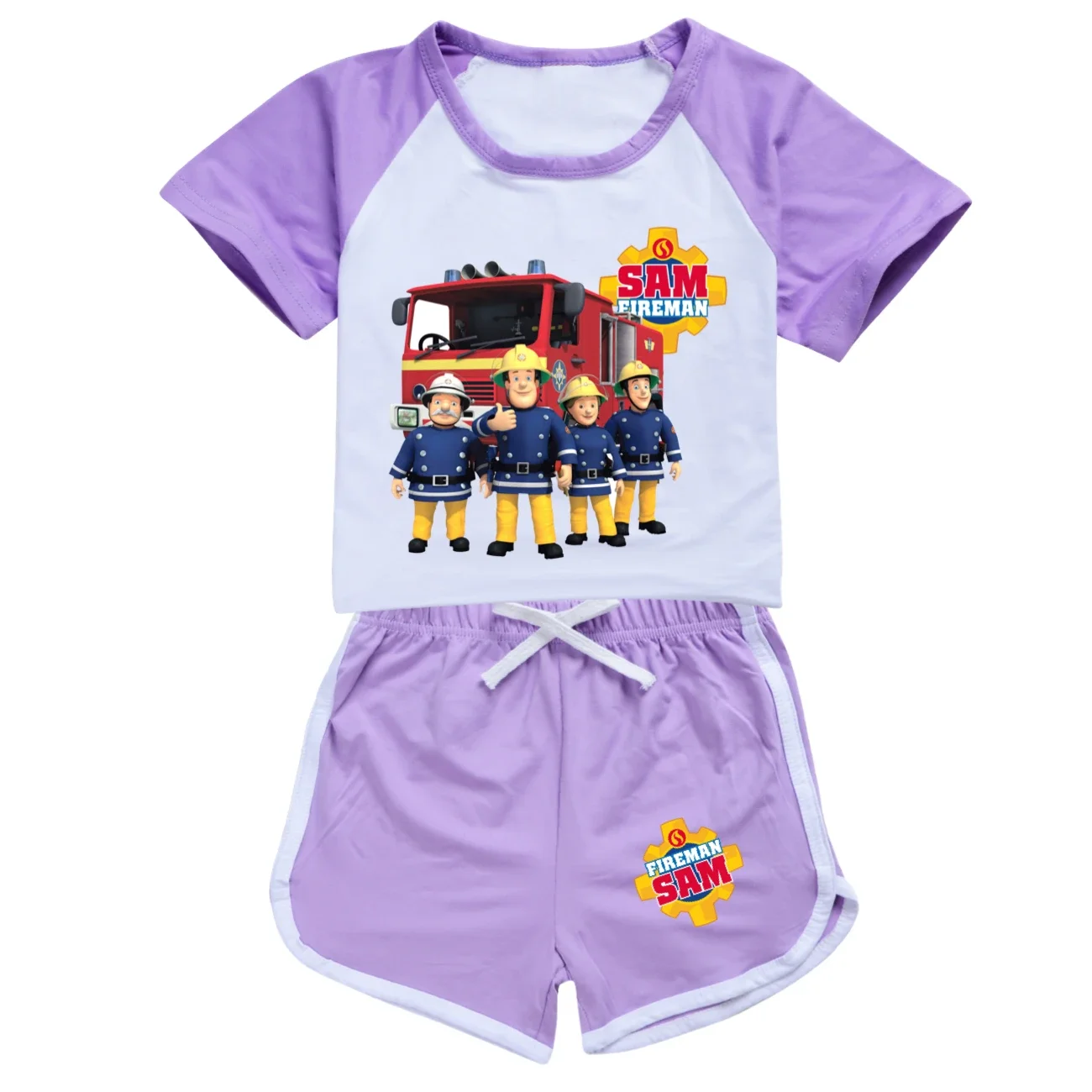 2 шт. комплект одежды для мальчиков и девочек футболка с коротким рукавом шорты