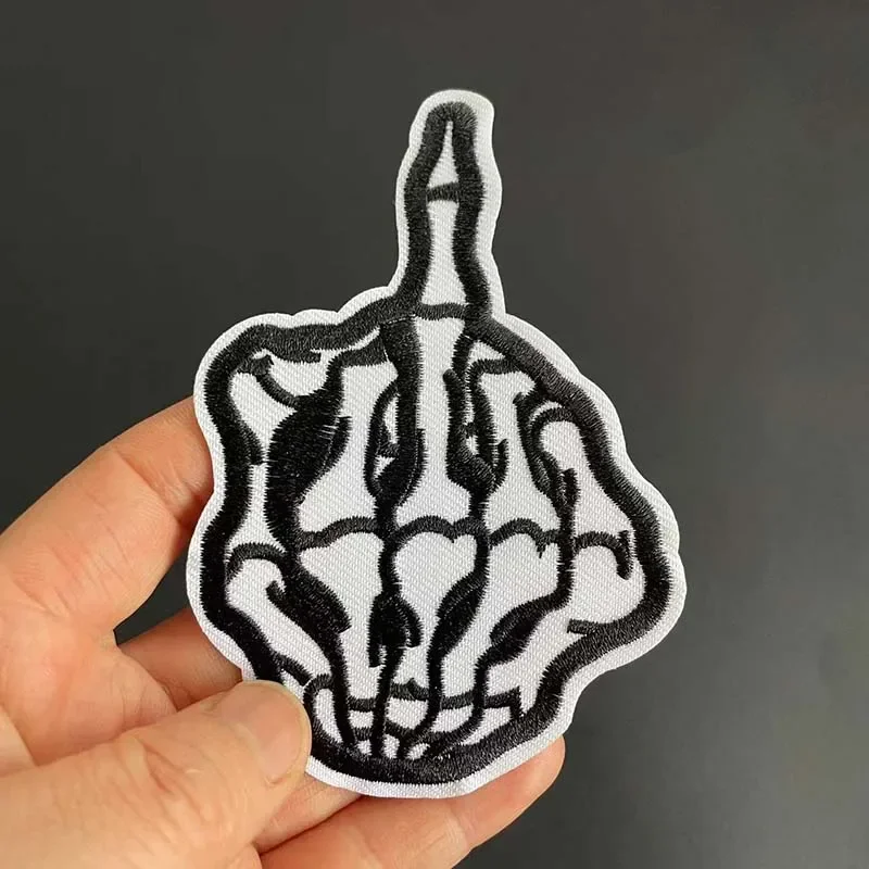 Экологичные вышитые нашивки ручной работы набор из 6 черно-белых