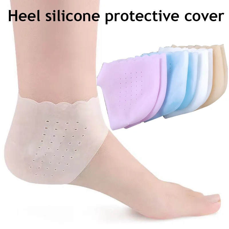 

1 Pair Silicone Heel Protector Protective Sleeve Heel Spur Pads For Relief Plantar Fasciitis Heel Pain Reduce Pressure On Heel