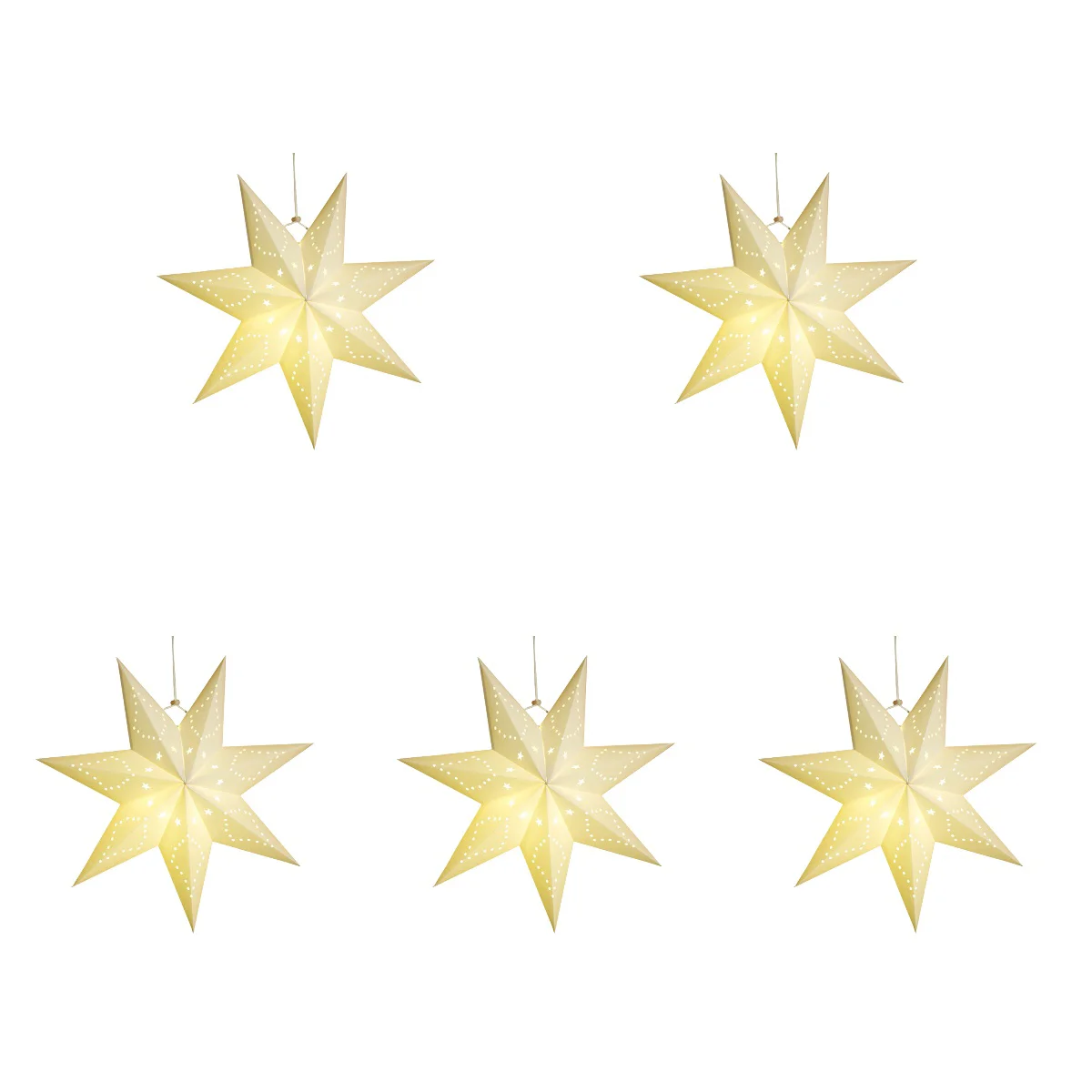 

Paper Star Lamp Hanging Lampshade Shade Lantern Lights Stars Lanterns Decorative Christmas Lightinghollow Cover Festival Light