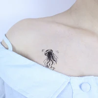 whale jellyfish animal word element temporary tattoo sticker waterproof women men fake tatto body art 10 5x6cm kids tatoo