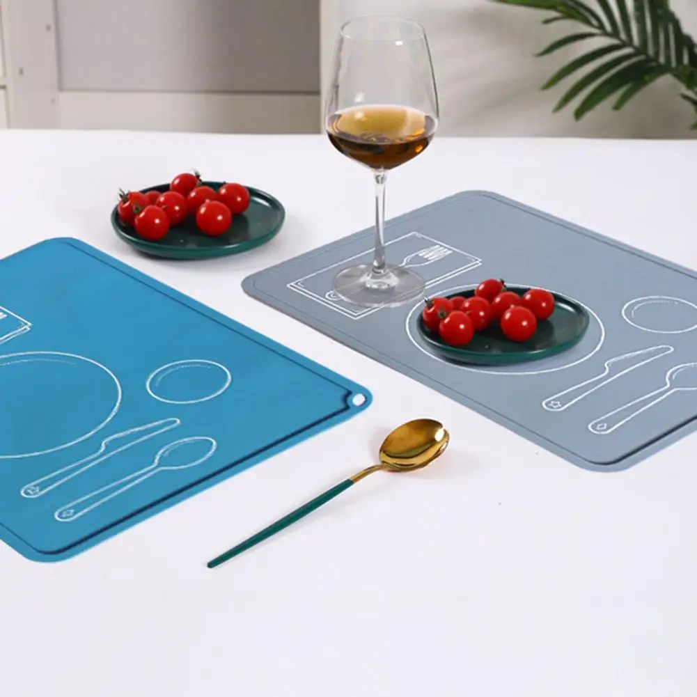 

Современный обеденный стол для ежедневного использования без бисфенола А, подстилка монтессорис, гибкий коврик для чаши, устойчивая к пятн...