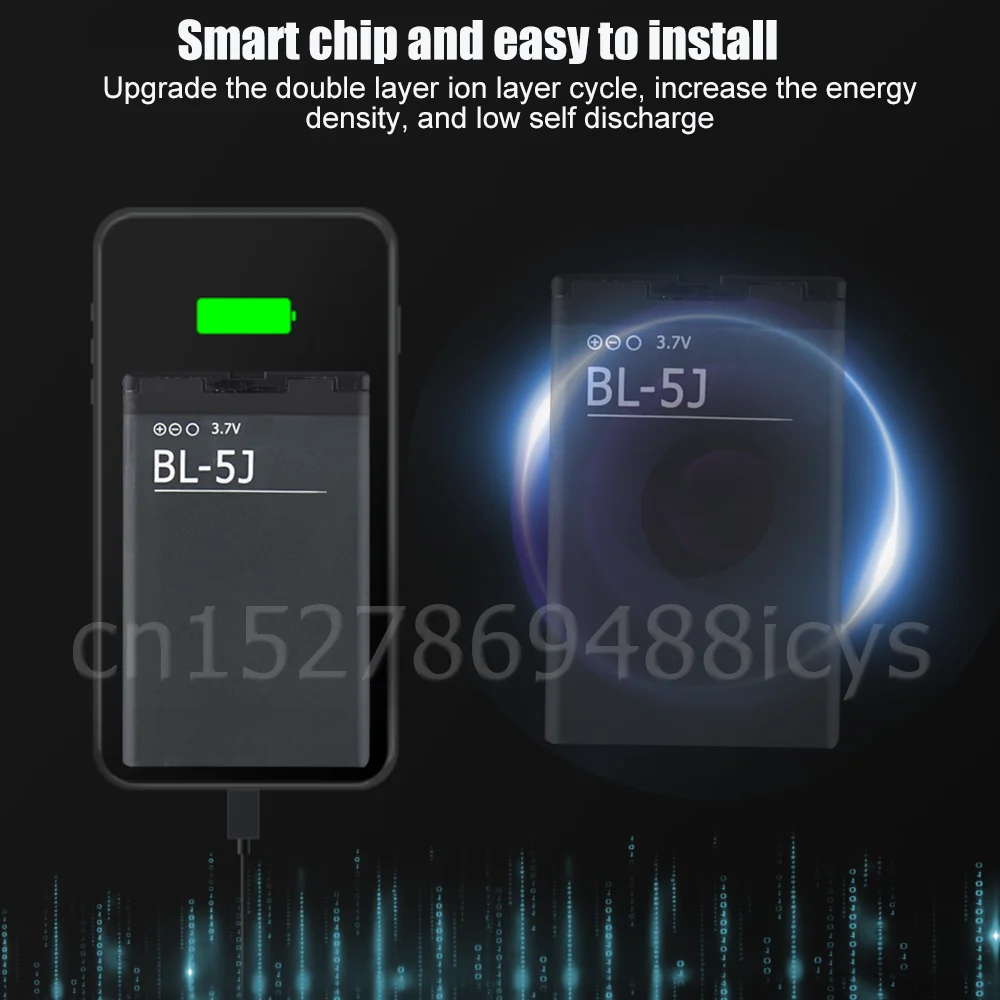 Аккумулятор для телефона Nokia X6M 5230 5230C 5233 5800 3020 XpressMusic N900 C3 Lumia 520 520T - купить по