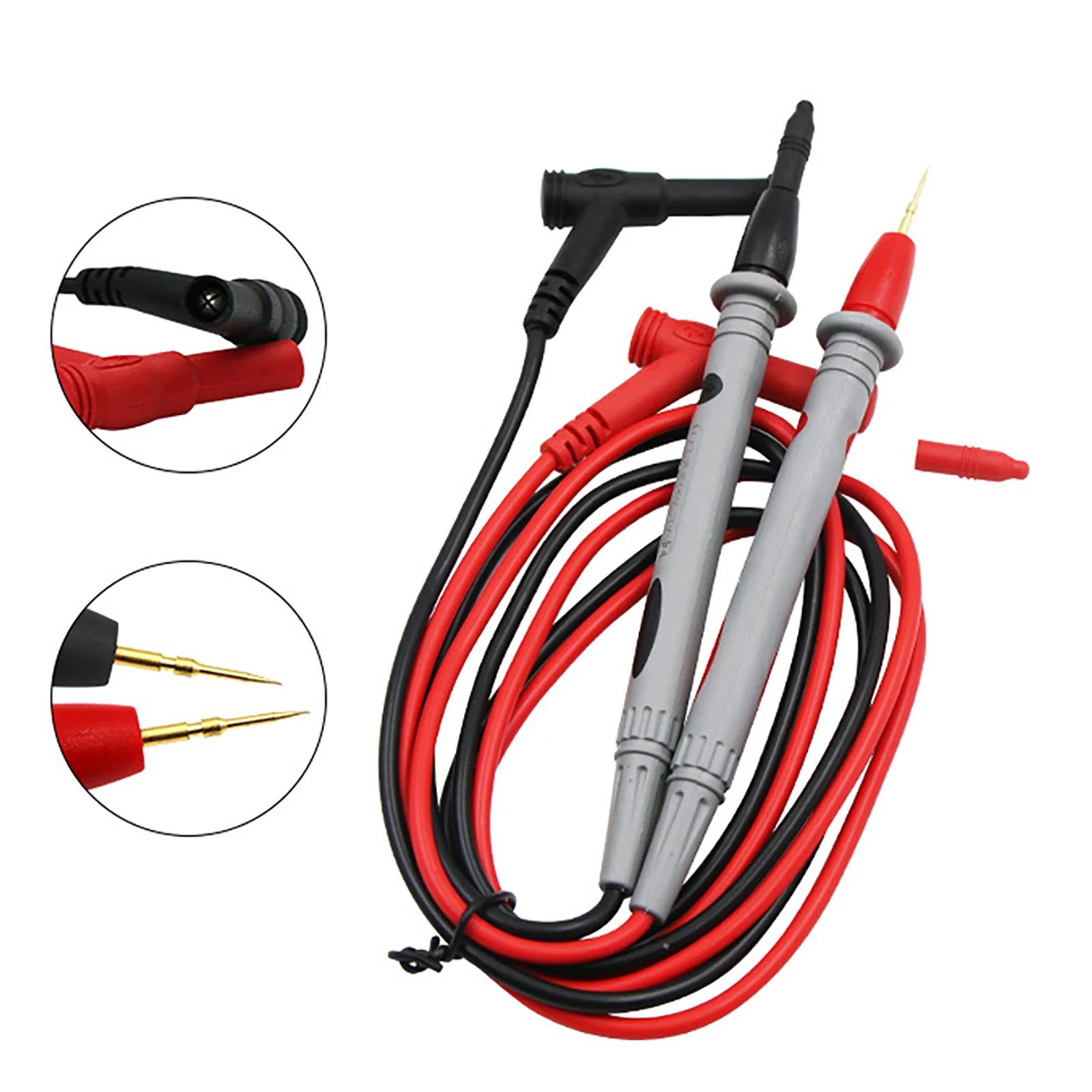 

1 Pc Silicone Insulated Test Leads 910mm Cable Accessories Electrical Equipment Gold Multimeter Protective Covers