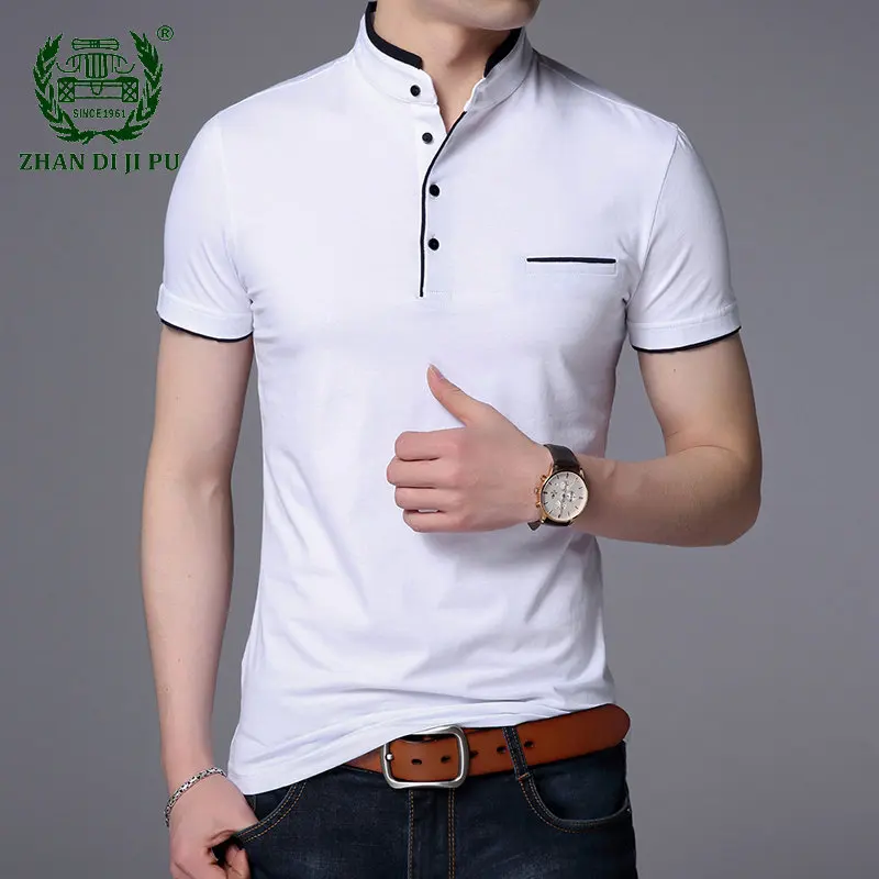 

Рубашка-поло мужская с отложным воротником, приталенный силуэт, однотонная дышащая футболка на пуговицах, Повседневная Деловая одежда с короткими рукавами, 5XL, на лето