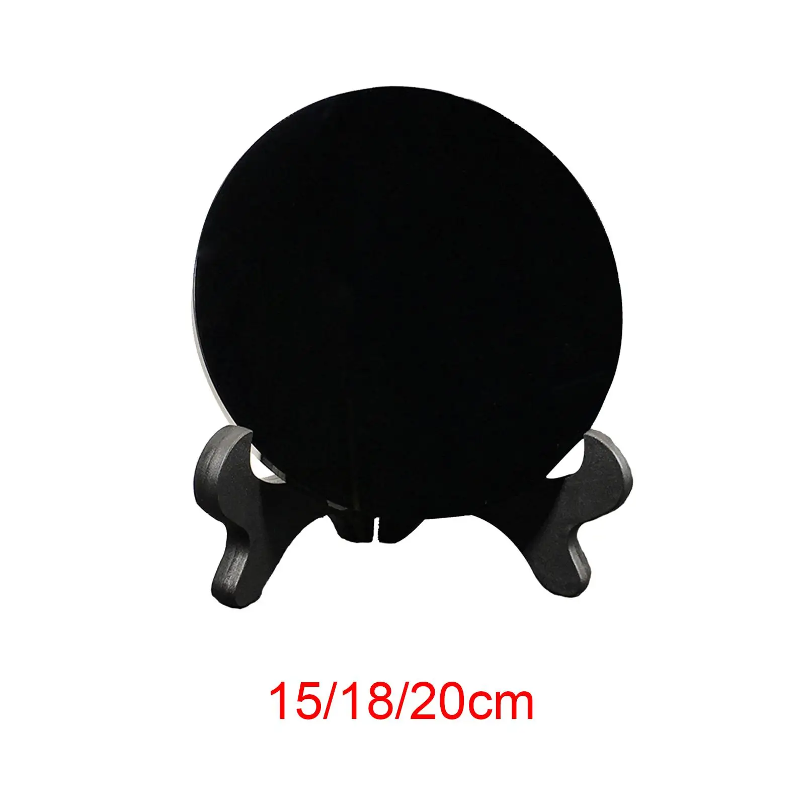 

Obsidian Stone Disc Round Plate Home Desk Decor Disk Meditation Augury Crafts Obsidian Pocket Scrying Mirror Feng Shui Mirror