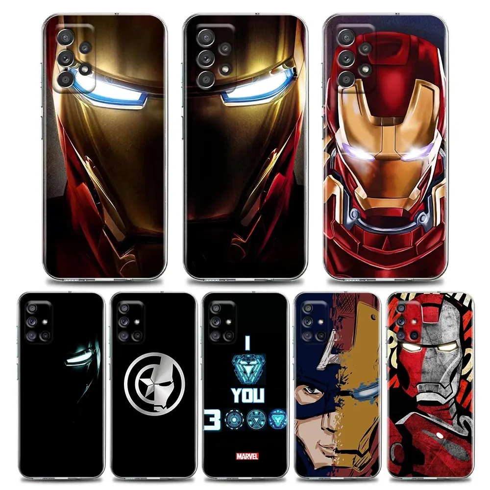 

Phone Case for Samsung A01 A11 A12 A13 A22 A23 A31 A32 A41 A51 A52 A53 A71 A72 A73 4G 5G TPU Case Marvel iron man Face