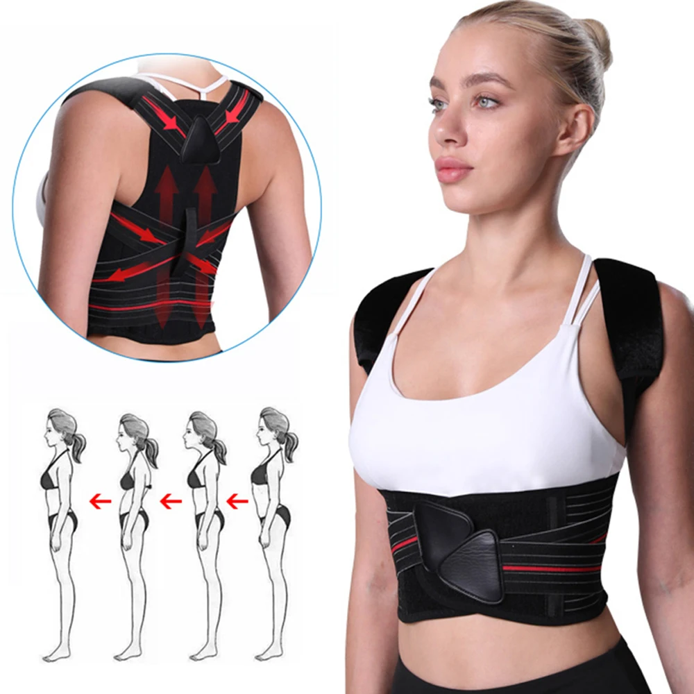 

Adjustable Full Back Posture Corrector Men Women Neck Shoulder Lumbar Support Improves Posture Lower Upper Back Pain Relief