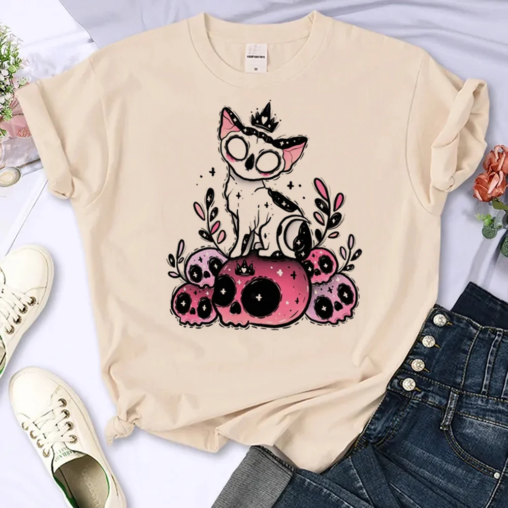 

Cat Print t shirt women streetwear funny t shirt girl harajuku clothes