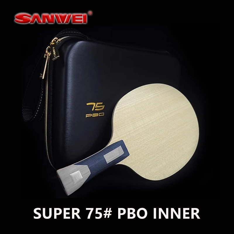 Фото Оригинальный SANWEI Super 75 #   Теннисная ракетка PBO Inner для настольного тенниса, бита для пинг-понга №1