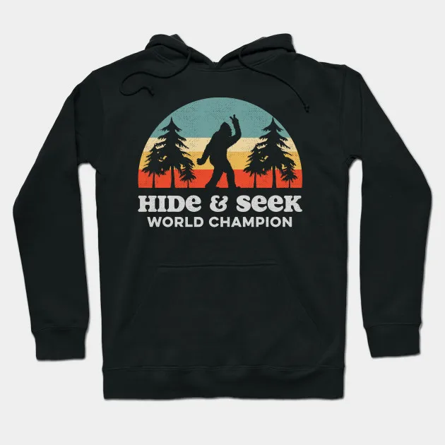 

Retro Bigfoot Hide & Seek World Champion DIY Hoodies Graphic Sweatshirts Ladies Y2k Long Sleeves Unisex M-5XL