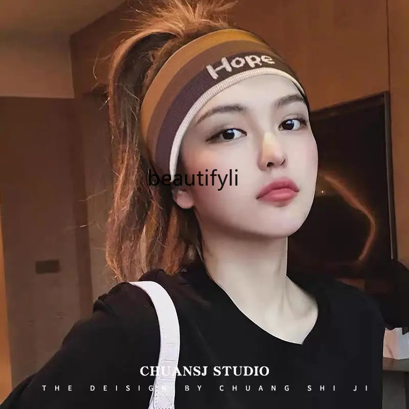 

Exercise Hair Band Women's Fashionable Knitted Thin Yoga Headband Workout Sweat Headband Headdress fairy garden