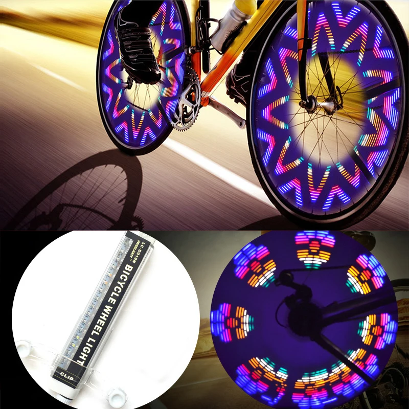 

1 шт. велосипесветильник фонарь на колесо, 42 шаблона, сигнальный предупредительный фонарь для велосипеда, цветной светодиодный велосипедны...