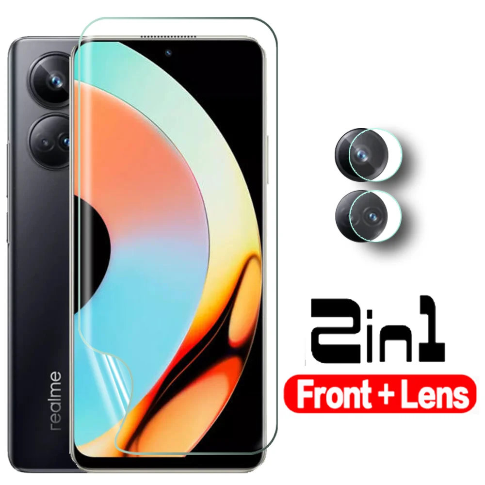 

2in1 HD Hydrogel Film For Realme 10 Pro Plus 5G Camera Lens Glass Screen Protector For Realmy 10Pro Realme10 Pro+ 4G Realme10Pro