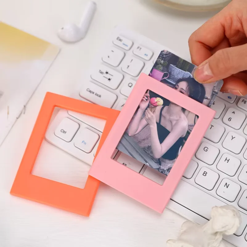 Фото Набор из 10 магнитных фоторамок Instax Mini |   Магнитный держатель для карточек на холодильник в стиле Ins, креативный, милый, для моментальных фото 3 дюйма №4