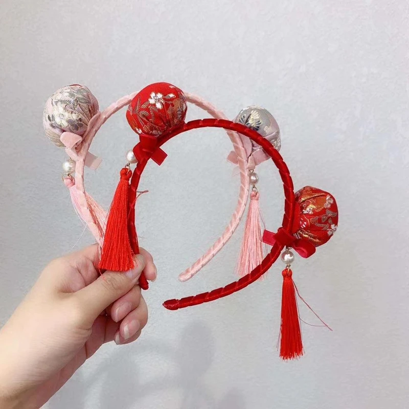 

Baby Cute Girl Floral Butterfly Tassel Apparel Cartoon Bow Knot Chinese Style Headband Photography Prop Party Gift New Year Gift