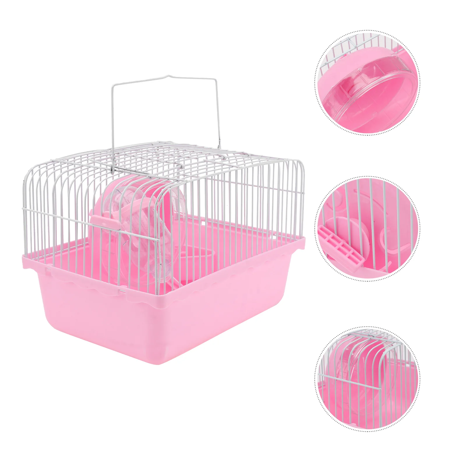 

Cage Hamster Travel Carrierguinea Petpig Accessories Chinchillasupplies Wheel Portable Animal Animals Critter Rat Water Gerbil